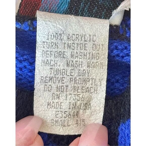 Vintage JetSet Mickey & Friends by Walt Disney Minnie Mouse Blue Kids Sweater S - Picture 6 of 10